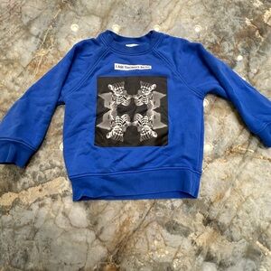 Blue Burberry kids crew neck